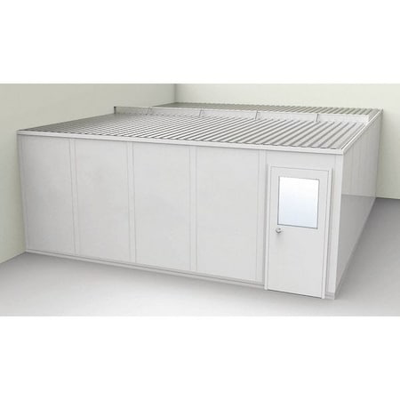 2-Wall Modular In-Plant Office, 8 ft 1 3/4 in H, 24 ft 1 1/4 in W, 20 ft 1 1/4 in D, Gray MPN:GV2024G-2
