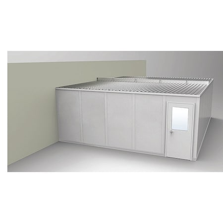 3-Wall Modular In-Plant Office, 8 ft 1 3/4 in H, 24 ft 4 1/2 in W, 20 ft 1 1/4 in D, Gray MPN:GV2024G-3