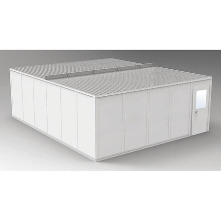 4-Wall Modular In-Plant Office, 8 ft 1 3/4 in H, 24 ft 4 1/2 in W, 20 ft 4 1/2 in D, Gray MPN:GV2024G