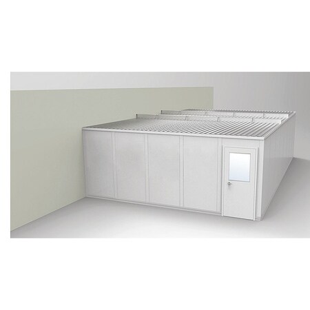 3-Wall Modular In-Plant Office, 8 ft 1 3/4 in H, 32 ft 4 1/2 in W, 20 ft 1 1/4 in D, Gray MPN:GV2032G-3