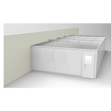 3-Wall Modular In-Plant Office, 8 ft 1 3/4 in H, 40 ft 4 1/2 in W, 20 ft 1 1/4 in D, Gray MPN:GV2040G-3