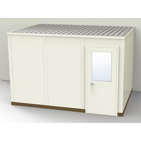 3-Wall Modular In-Plant Office, 8 ft 1 3/4 in H, 12 ft 4 1/2 in W, 8 ft 1 1/4 in D, Beige MPN:GV812-3