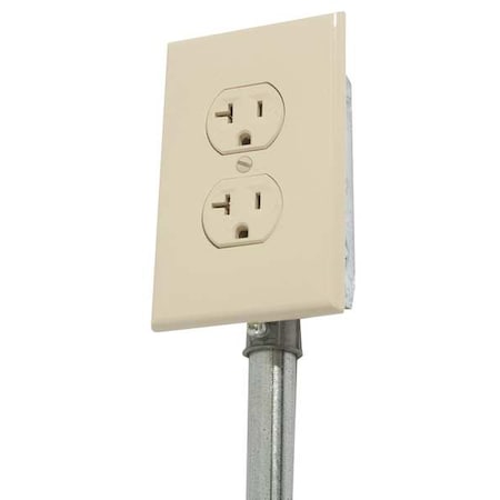 Duplex Straight Blade Receptacle, 15 A, 110V AC, 2 Pole, 3 Wire, Flush Mount, Grounded MPN:OUTLET-STD