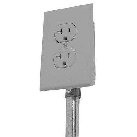 Duplex Straight Blade Receptacle, 15 A, 110V AC, 2 Pole, 3 Wire, Flush Mount, Grounded MPN:OUTLET-STDG