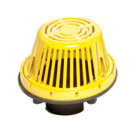 Cast Iron Roof Drain With Aluminum Dome, Fits 4