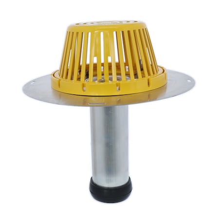 Aluminum Reroof Drain, Aluminum Dome, Rubber Seal, Fits 2