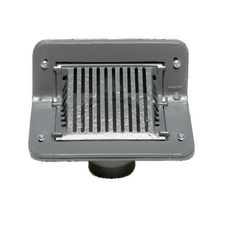 Scupper Drain, Cast Aluminum, 4