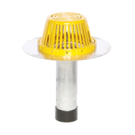 Aluminum Reroof Drain, Aluminum Dome, Mechanical Seal, Fits 5