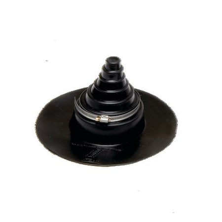 Roof Flashing With Adhesive Tape Ring, Medium, Black Neoprene, 1
