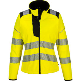 Portwest® Hi-Vis Women's Softshell Jacket ANSI Type R Class 2 2XL Yellow/Black PW381YBRXXL