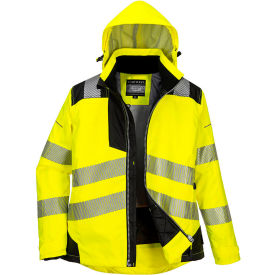 Portwest® Hi-Vis Women's Winter Jacket ANSI Type R Class 2 3XL Yellow/Black PW382YBRXXXL