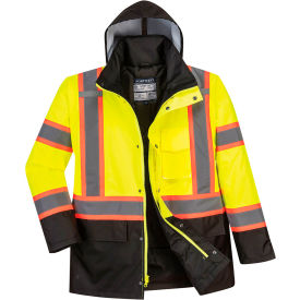 Portwest® Hi-Vis Contrast Winter Traffic Jacket ANSI Type R Class 3 M Yellow/Black US369YBRM
