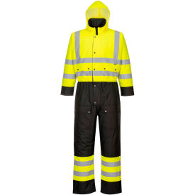 Portwest® ANSI Class 3 Hi-Vis Contrast Winter Coverall M Yellow/Black S485YBRM