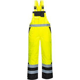 Portwest® Hi-Vis Contrast Winter Bib Overall 4XL Yellow/Black S489YBR4XL