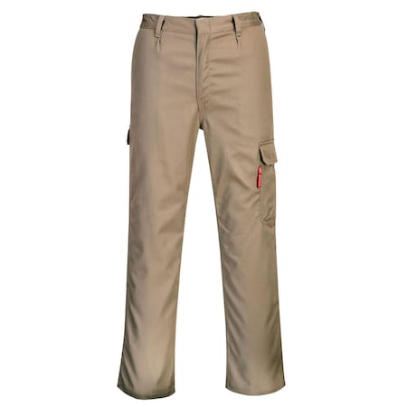 Flame Resistant Pants, 4XL, Khaki, Bizweld MPN:BZ31