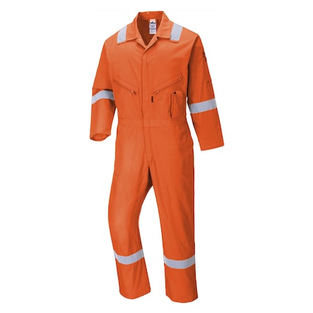 Iona Coverall, 100% Cotton, 5.5 oz. Enhanced Visibility, Orange, M MPN:C814