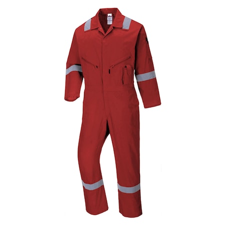 Iona Coverall, 100% Cotton, 5.5 oz. Enhanced Visibility, Red, 3XL MPN:C814