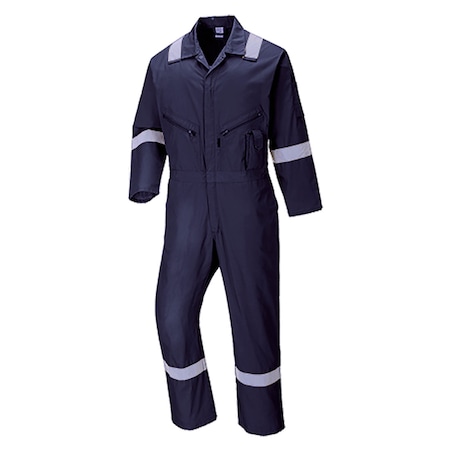 Iona Coverall, 100% Cotton, 5.5 oz. Enhanced Visibility, Navy, M MPN:C814