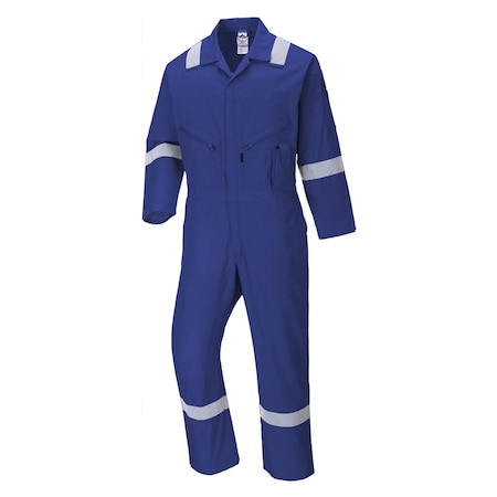 Iona Coverall, 100% Cotton, 5.5 oz. Enhanced Visibility, Royal Blue, 2XL MPN:C814