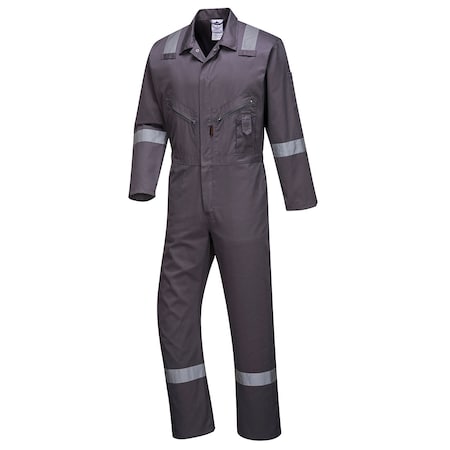 Iona Coverall, 100% Cotton, 5.5 oz. Enhanced Visibility, Gray, M MPN:C814