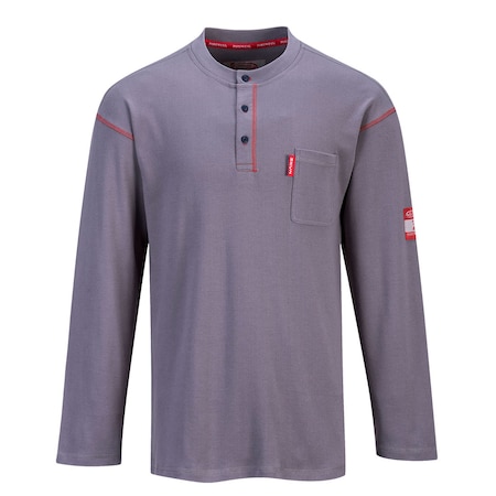 Men FR Henley Shirt, Button, Cotton XL MPN:FR02