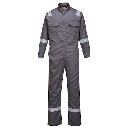 Bizflame Iona FR Coverall, 88/12, 8.2 cal/cm2 ATPV, Zipper, Gray, L-Tall MPN:FR94