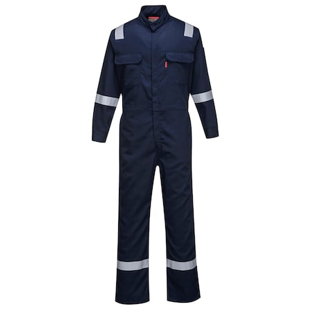 Bizflame Iona FR Coverall, 88/12, 8.2 cal/cm2 ATPV, Zipper, Navy, 4XL MPN:FR94
