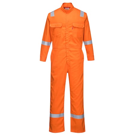Bizflame Iona FR Coverall, 88/12, 8.2 cal/cm2 ATPV, Zipper, Orange, L MPN:FR94
