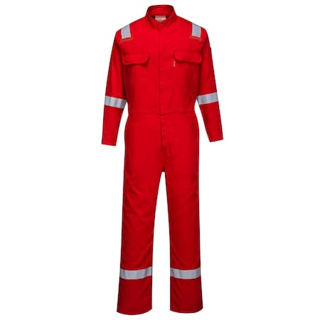 Bizflame Iona FR Coverall, 88/12, 8.2 cal/cm2 ATPV, Zipper, Red, 6XL MPN:FR94