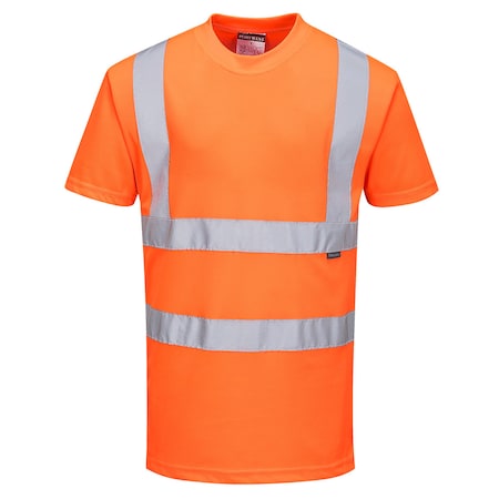 Hi-Vis T-Shirt RIS, Class 2, Type R, 100% Polyester, Orange, 4XL MPN:RT23