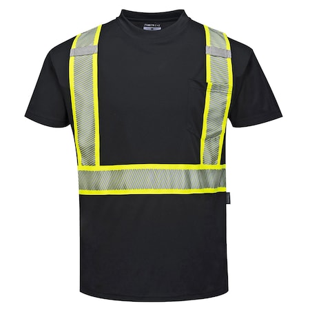 Austin Short-Sleeved T-Shirt, 100% Birdseye Polyester, Black, XXXL MPN:S396