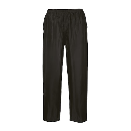 Rain Pants, 100% Polyester, PVC Coated, Elastic Closure, Navy, Size S MPN:S441