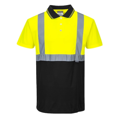Hi-Vis 2-Tone Polo Shirt, Yellow/Black, XL MPN:S479
