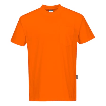 Non-ANSI Cotton Blend T-Shirt, 50% Cotton/50% Poly, Orange, XL MPN:S577
