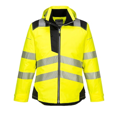 Hi-Vis Winter Jacket, 100% Polyester, Yellow/Black, S MPN:T400