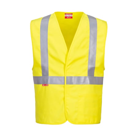 Hi-Vis FR Safety Vest XL Class 2, Hook and Loop 1 Pockets MPN:UFR23