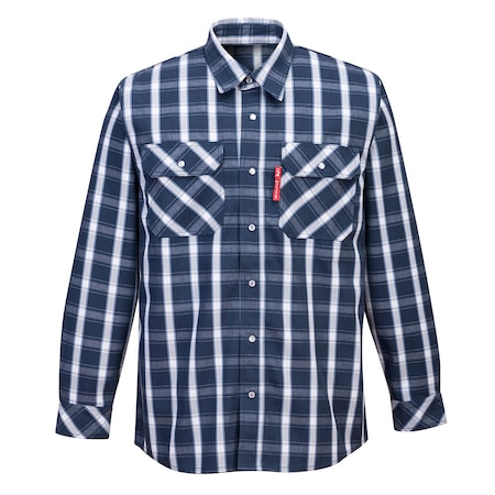 Men FR Plaid Shirt, Button, Bizflame 88/12 4XL MPN:UFR97