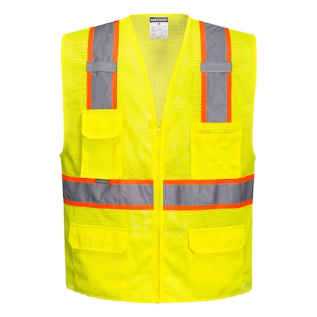 Orlando Hi-Vis Vest L Class 2, Zipper 6 Pockets, 2 Mic Tab MPN:US374