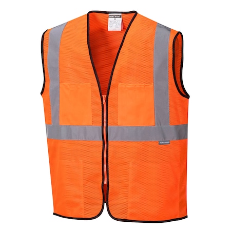Tampa Hi-Vis Vest L Class 2, Zipper 4 Pockets MPN:US380