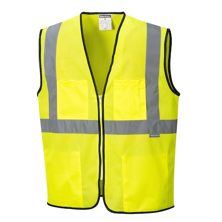 Tampa Hi-Vis Vest Small Class 2, Zipper 4 Pockets MPN:US380