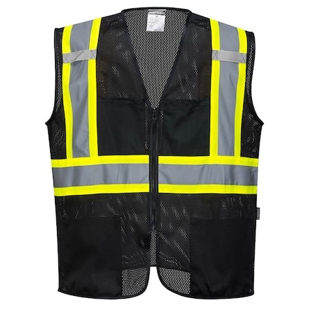 Non-ANSI Hi-Vis Vest XL, Zipper 4 Pockets, 2 Mic Tab MPN:US391