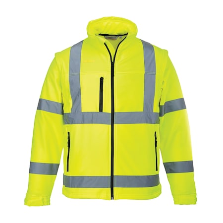 Hi-Vis Softshell Jacket, 94% Polyester, 6% Elastane, Yellow/Green, L MPN:US428