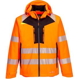 Portwest® Hi-Vis 4-Way Stretch Shell Rain Jacket ANSI Class 3 5XL Orange DX462ORR5XL