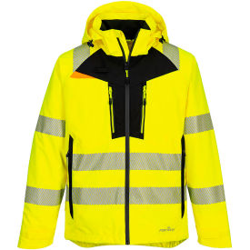 Portwest® Hi-Vis 4-Way Stretch Shell Rain Jacket ANSI Class 3 5XL Yellow DX462YER5XL