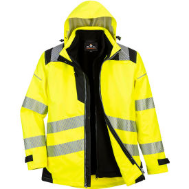 Portwest® Hi-Vis Breathable 3-In-1 Jacket ANSI Class 3 3XL Yellow/Black PW365YBRXXXL