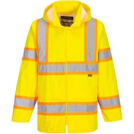 Portwest® Hi-Vis Contrast Tape Rain/Traffic Jacket ANSI Class 3 M Yellow UH400YERM