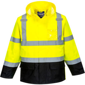 Portwest® Hi-Vis Contrast Rain Jacket ANSI Class 3 S Yellow/Black US366YBRS