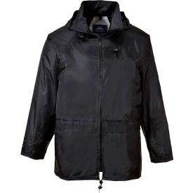 Portwest® Classic Rain Jacket with Hood L Black US440BKRL