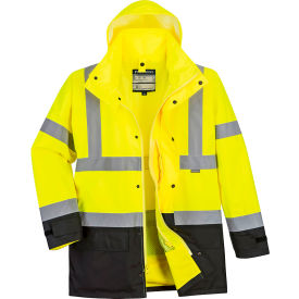 Portwest® Hi-Vis 5-In-1 Contrast Executive Jacket ANSI Class 3 L Yellow/Black US768YBRL