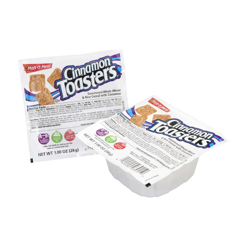 Malt-O-Meal Cinnamon Toasters Cereal Bowls, 1 Oz, Pack Of 96 Boxes MPN:3915